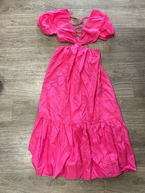 chinese dress ladies Zara Satin Maxi Pink
